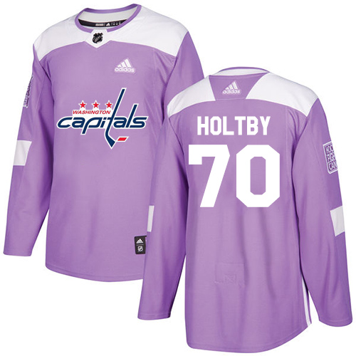 Washington Capitals Trikot #70 Braden Holtby Authentic Violett – Fights Cancer Practice